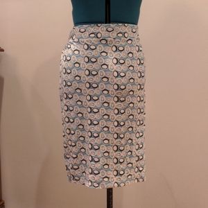 Aqua Dot Stretch Jersey Skirt M/6